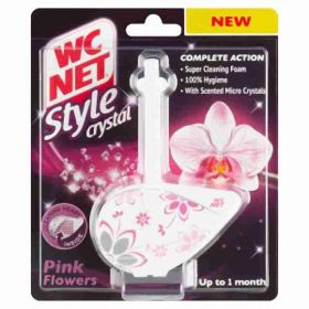 WC NET Style Crystal Pink Flowers WC závěs 36,5g