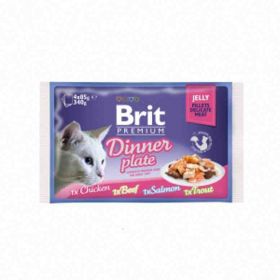 Brit Premium Cat Fillets in Jelly Family Plate pro kočky 4x 85g